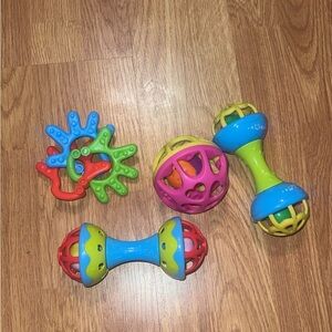 Colorful Baby Rattle and Teether Set